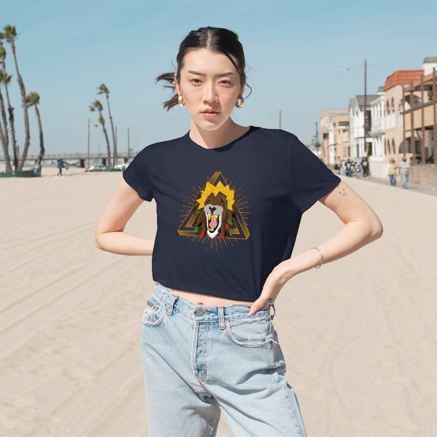Warrior Rap Flowy Cropped Top