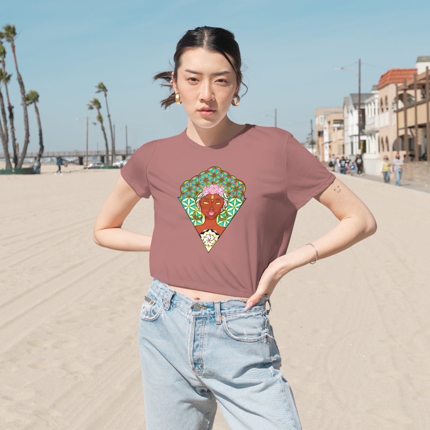 La Rosa WombMan Flowy Cropped Top