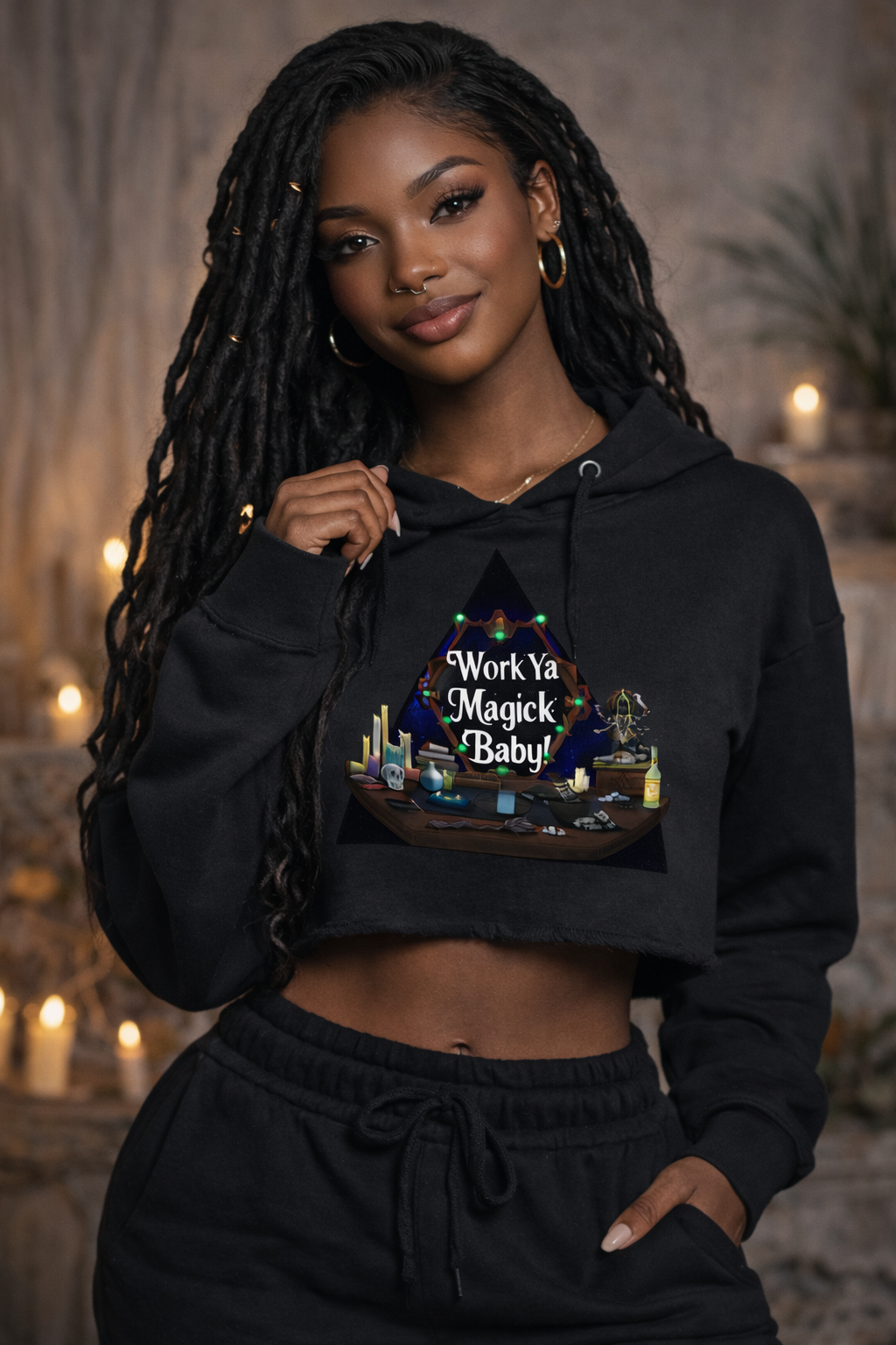 Work Ya Magick Crop Hoodie