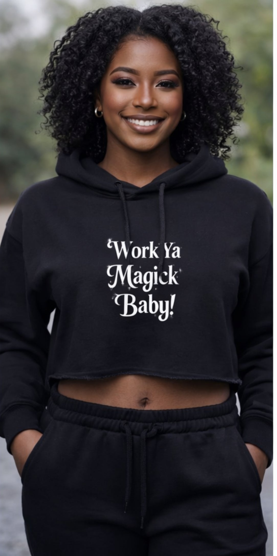 Work Ya Magick Crop Hoodie